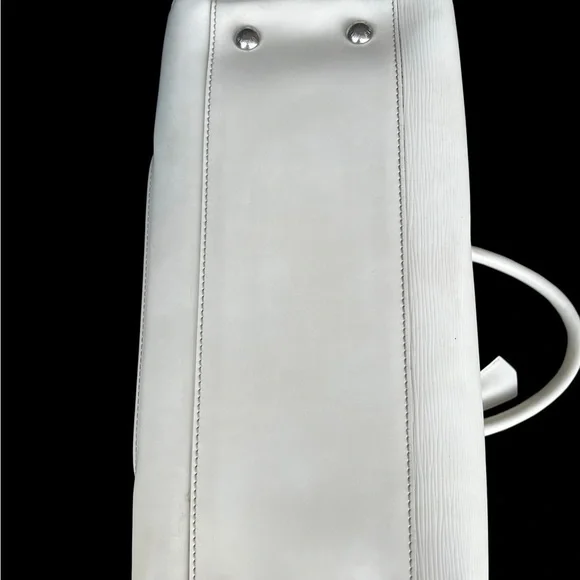 LOUIS VUITTON Epi GM Montaigne Bowling in white silver hardware